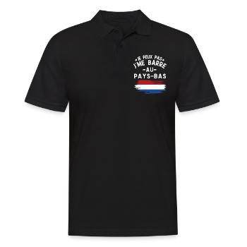 Je Peux Pas J'me Barre Au Pays-Bas Vacances - Polo Homme - noir - Devant - Kai (181cm)