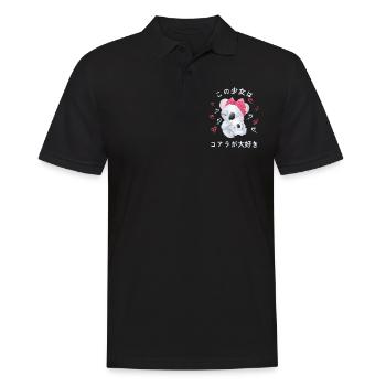 Koala Love Mama Koala Ours - Polo Homme - noir - Devant - Kai (181cm)