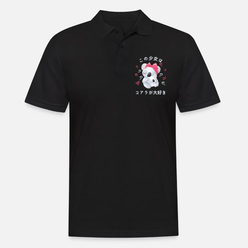 Koala Liebe Mama Koala Bär - Männer Poloshirt - Schwarz