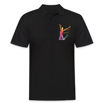 Gymnaste avec des clubs Gymnastique rythmique - Polo Homme - noir - Devant - Kai (181cm)