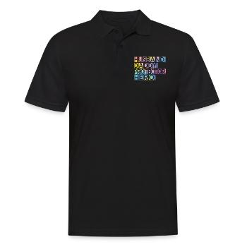 Mari Papa Protecteur Héros Fête des pères - Polo Homme - noir - Devant - Kai (181cm)
