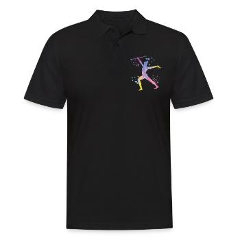 Gymnast with baton rhythmic gymnastics - Men's Polo Shirt - black - Front - Kai (181cm)