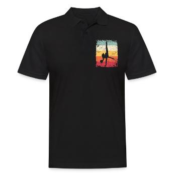 Gymnastikball Retro Rhythmische Gymnastik - Männer Poloshirt - Schwarz - Vorne - Kai (181cm)