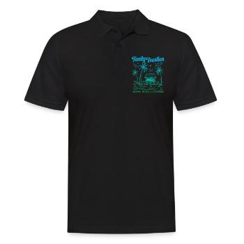 Vacances d’été en famille Créer des souvenirs - Polo Homme - noir - Devant - Kai (181cm)