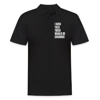 On m’a dit qu’il y aurait des churros - Polo Homme - noir - Devant - Kai (181cm)