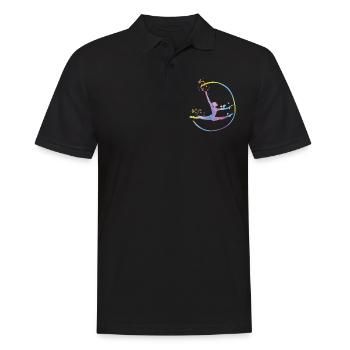 Gymnast with Band Rhythmic Gymnastics - Men's Polo Shirt - black - Front - Kai (181cm)