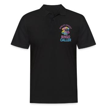 The coolest bingo caller in the world - Bingo - Men's Polo Shirt - black - Front - Kai (181cm)