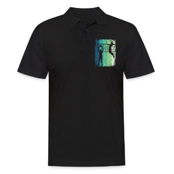 Volleyball Joueur Retro Beach Volleyball - Polo Homme - noir - Devant - Kai (181cm)