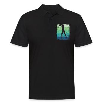 Gymnastikball Retro Rhythmische Gymnastik - Männer Poloshirt - Schwarz - Vorne - Kai (181cm)