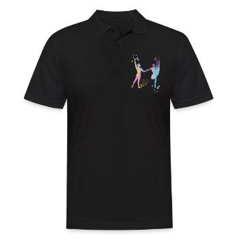 Ballet Danse Couple Femme Ballerine - Polo Homme - noir - Devant - Kai (181cm)