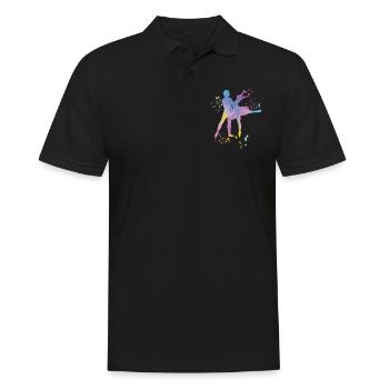 Ballett Tanz Paar Frau Ballerina - Männer Poloshirt - Schwarz - Vorne - Kai (181cm)