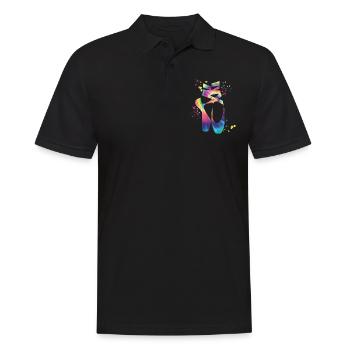 Ballettschuhe Tänzerin Frau Ballerina - Männer Poloshirt - Schwarz - Vorne - Kai (181cm)