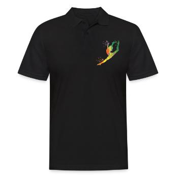 Gymnast with clubs Rhythmic gymnastics - Men's Polo Shirt - black - Front - Kai (181cm)