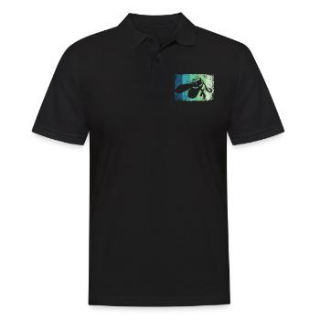 Ballettschuhe Vintage Frau Ballerina - Männer Poloshirt - Schwarz - Vorne - Kai (181cm)