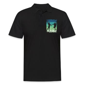 Ballet Dance Couple Ballerine Vintage - Polo Homme - noir - Devant - Kai (181cm)