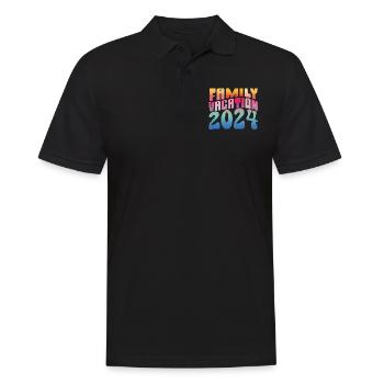 Voyage en famille 2024 Vacances en famille - Polo Homme - noir - Devant - Kai (181cm)