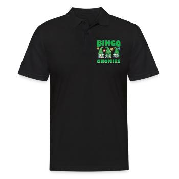 Bingo Gnomies Women Men Funny Bingo - Männer Poloshirt - Schwarz - Vorne - Kai (181cm)