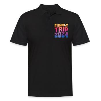 Voyage en famille 2024 Vacances en famille - Polo Homme - noir - Devant - Kai (181cm)