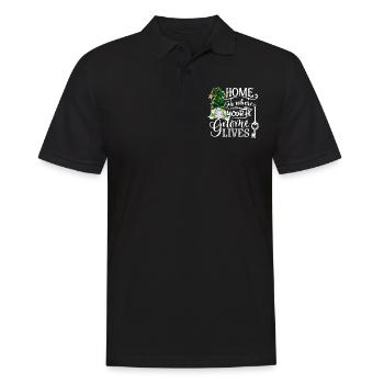 La maison est l’endroit où vit votre gnome Weihnachtsgnom - Polo Homme - noir - Devant - Kai (181cm)