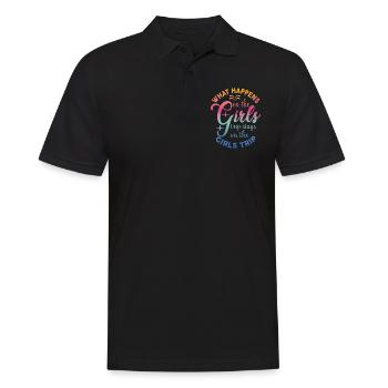 Que se passe-t-il lors du voyage entre filles ? - Polo Homme - noir - Devant - Kai (181cm)
