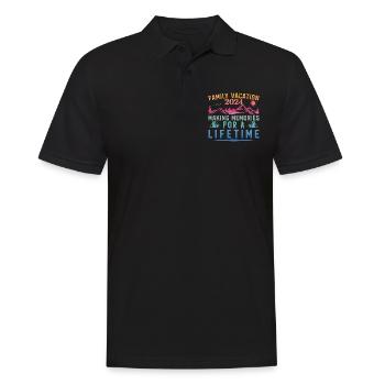 Vacances d’été en famille Créer des souvenirs - Polo Homme - noir - Devant - Kai (181cm)