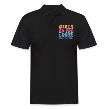 Girls On The Loose Moms Trip 2024 (en anglais seulement) - Polo Homme - noir - Devant - Kai (181cm)
