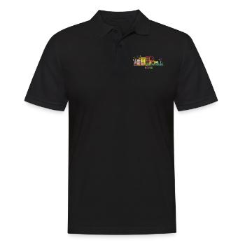 Boisean Skyline Coloré Paysage Urbain Boise - Polo Homme - noir - Devant - Kai (181cm)