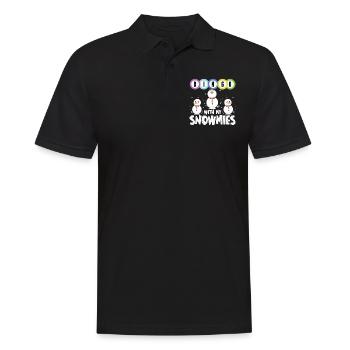 Bingo With My Snowmies Funny Snowman - Men's Polo Shirt - black - Front - Kai (181cm)