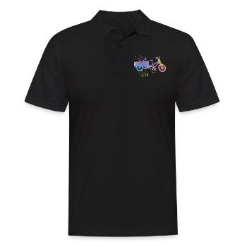 Heavy Duty Bike Cargo Bike Cargo Bike Cargo Bike - Men's Polo Shirt - black - Front - Kai (181cm)