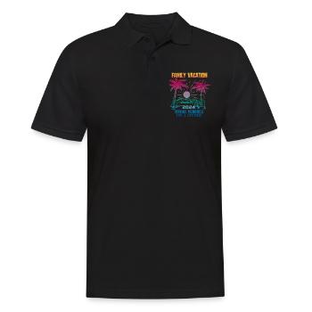 Family holidays 2024 make memories - Men's Polo Shirt - black - Front - Kai (181cm)