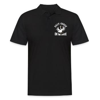 Des oies idiotes en liberté - Polo Homme - noir - Devant - Kai (181cm)