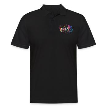Heavy Duty Bike Cargo Bike Cargo Bike Cargo Bike - Men's Polo Shirt - black - Front - Kai (181cm)