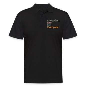Libraries are for everyone to read - Men's Polo Shirt - black - Front - Kai (181cm)