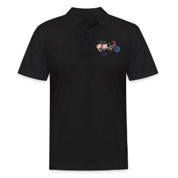 Heavy Duty Bike Cargo Bike Cargo Bike Cargo Bike - Men's Polo Shirt - black - Front - Kai (181cm)