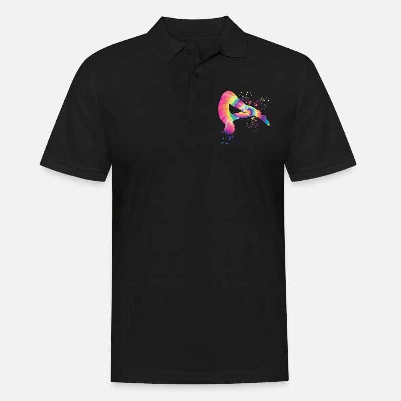 Turmspringen Kunstspringen Synchronspringen - Männer Poloshirt - Schwarz