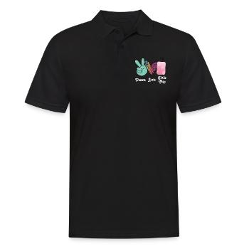 Week-end de filles Paix Amour Filles Voyage - Polo Homme - noir - Devant - Kai (181cm)