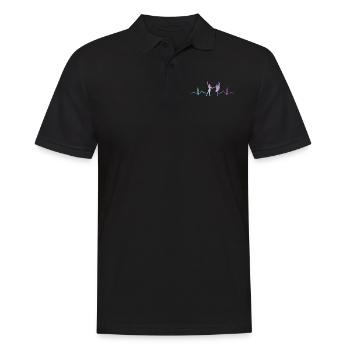 Ballet, Danseur, Battement de cœur, Ecg, Ballerine - Polo Homme - noir - Devant - Kai (181cm)
