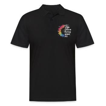 Avouez-le, la vie serait ennuyeuse sans moi - Polo Homme - noir - Devant - Kai (181cm)