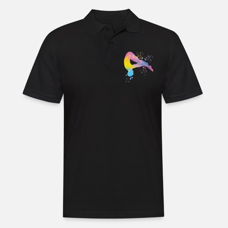 Turmspringen Synchronspringen Kunstspringen - Männer Poloshirt - Schwarz