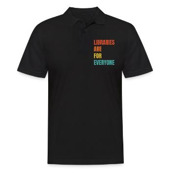 Libraries are for everyone to read - Men's Polo Shirt - black - Front - Kai (181cm)