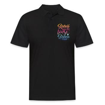 Sisters On The Loose Girls Reunion Trip - Men's Polo Shirt - black - Front - Kai (181cm)