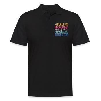 Beaches Liquor and Besties Sisters' Trip - Men's Polo Shirt - black - Front - Kai (181cm)