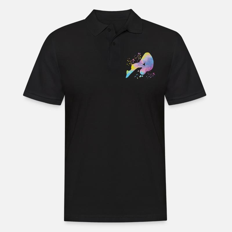 Turmspringen Synchronspringen Kunstspringen - Männer Poloshirt - Schwarz