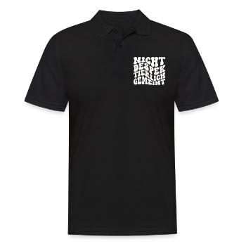 Nicht Despektierlich Gemeint - Männer Poloshirt - Schwarz - Vorne - Kai (181cm)