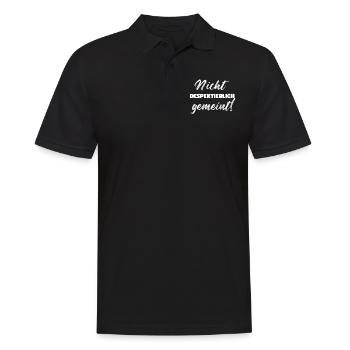 Nicht Despektierlich Gemeint - Männer Poloshirt - Schwarz - Vorne - Kai (181cm)