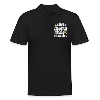 Weird Moms Build Character - Men's Polo Shirt - black - Front - Kai (181cm)