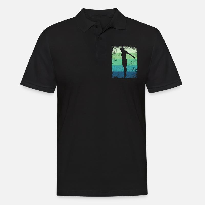Synchronisierter Wassertaucher High Diver - Männer Poloshirt - Schwarz