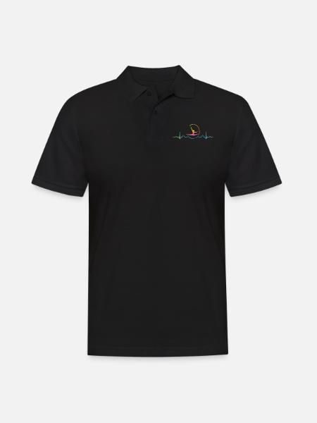 Gymnast With Band Rhythmic Gymnastics - Men's Polo Shirt - black