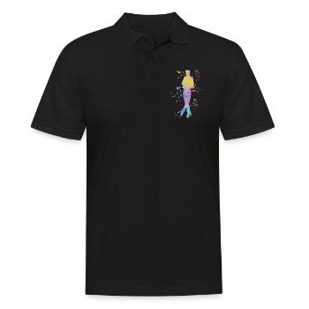 Eiskunstläufer Schlittschuhlaufen Eiskunstlauf - Männer Poloshirt - Schwarz - Vorne - Kai (181cm)