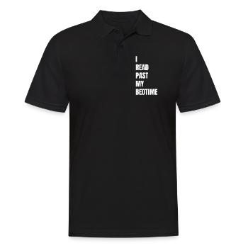 Library Book Lover Reading Bookworm - Men's Polo Shirt - black - Front - Kai (181cm)